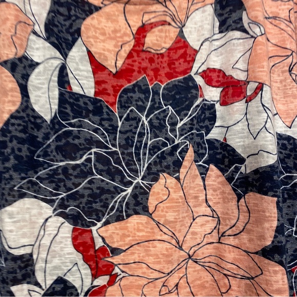 Catherines Womens Shirt 2XWP 22/24WP Floral Print Sleeveless Round Neck Tiered - Picture 2 of 5